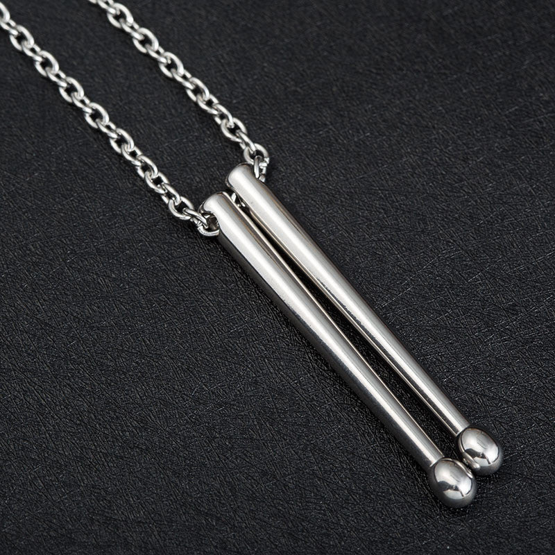 Drumstick Necklace for Men | Drummer Gifts Women Stainless Steel Pendant Necklace Charm Jewelry