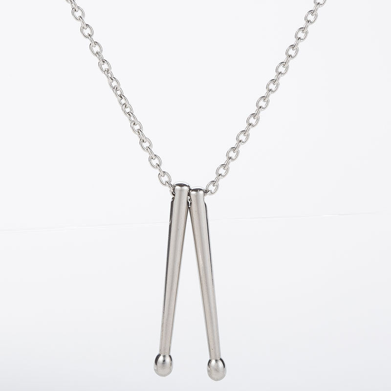 Drumstick Necklace for Men | Drummer Gifts Women Stainless Steel Pendant Necklace Charm Jewelry