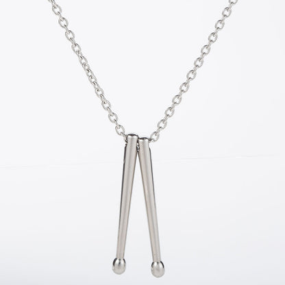 Drumstick Necklace for Men | Drummer Gifts Women Stainless Steel Pendant Necklace Charm Jewelry